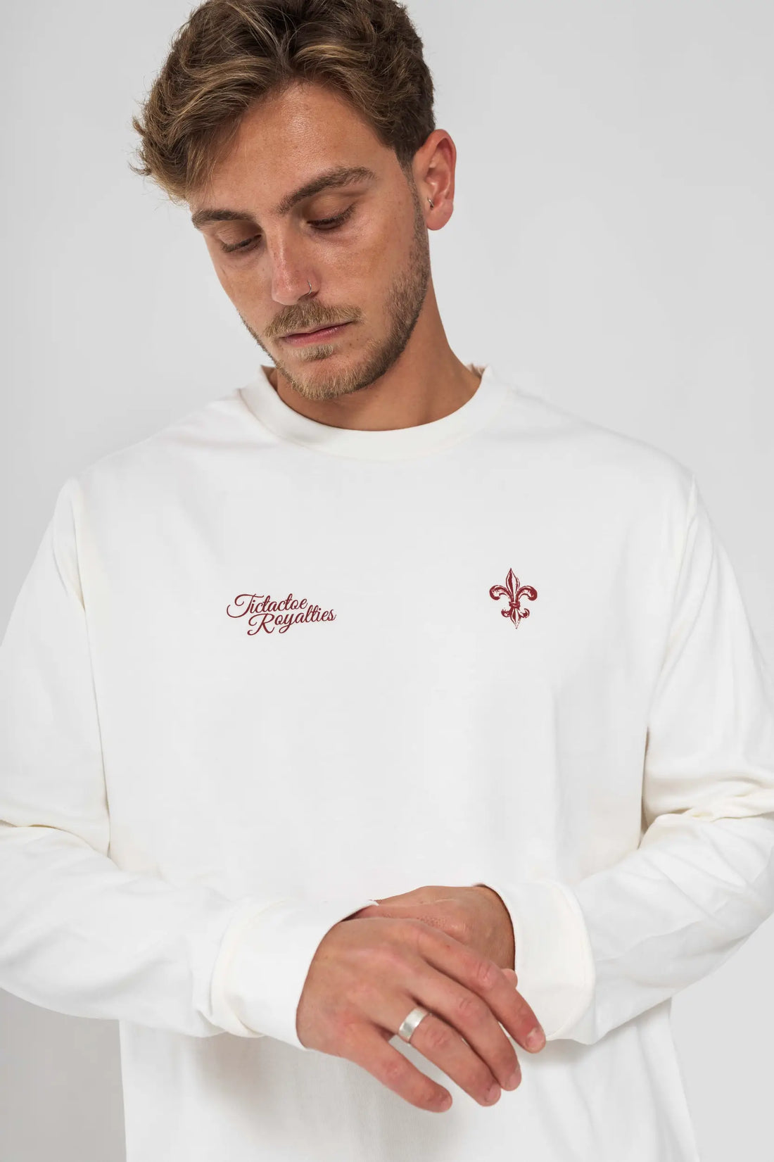 חולצה ארוכה "דה ליס" לגברים - שמנת