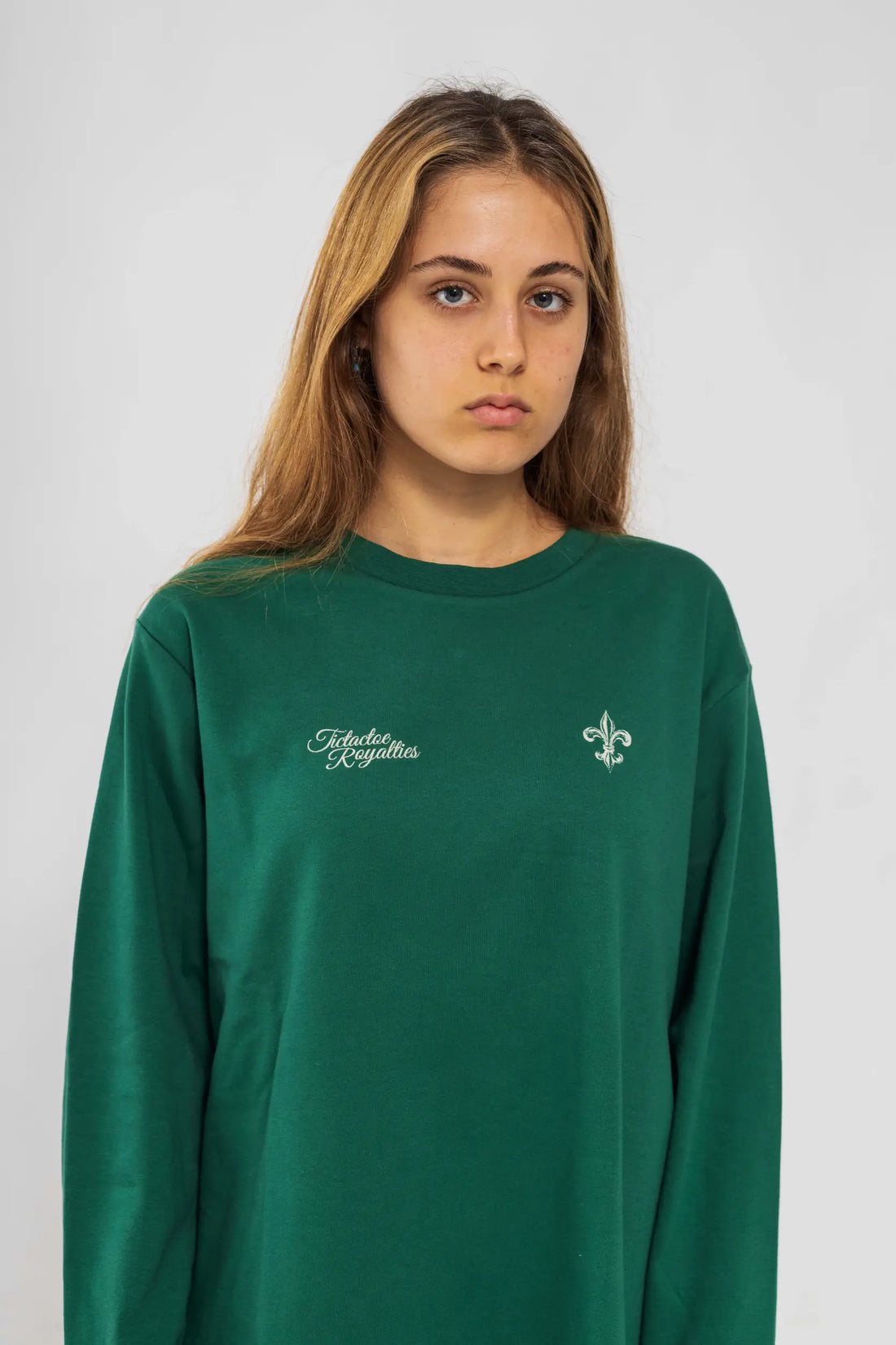 חולצה ארוכה "דה ליס" לנשים - ירוק בקבוק