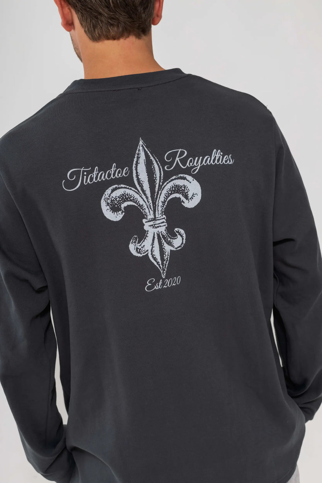 חולצה ארוכה "דה ליס" לגברים - אפור פלדה