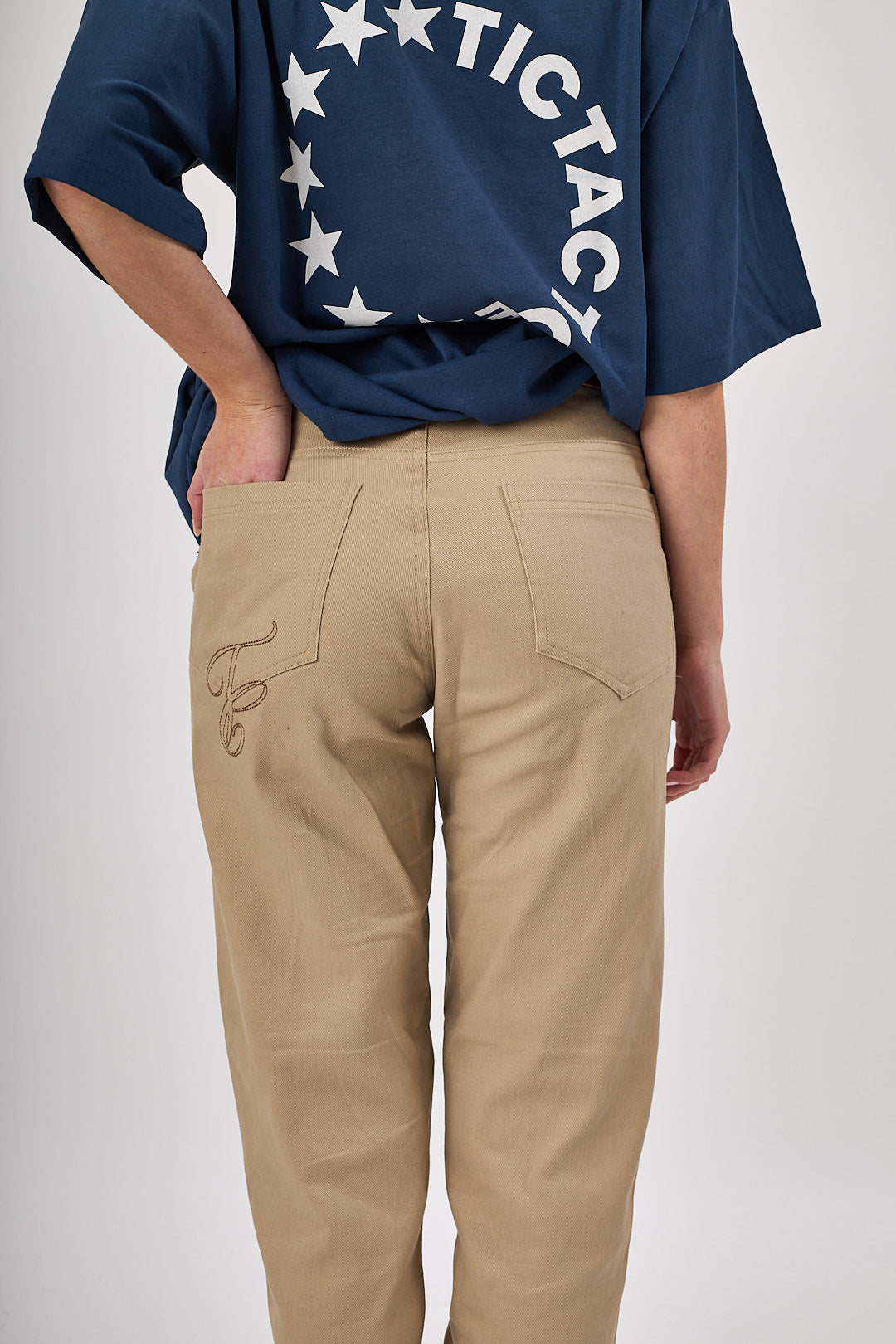 מכנס עבודה מחויט לנשים - אבן