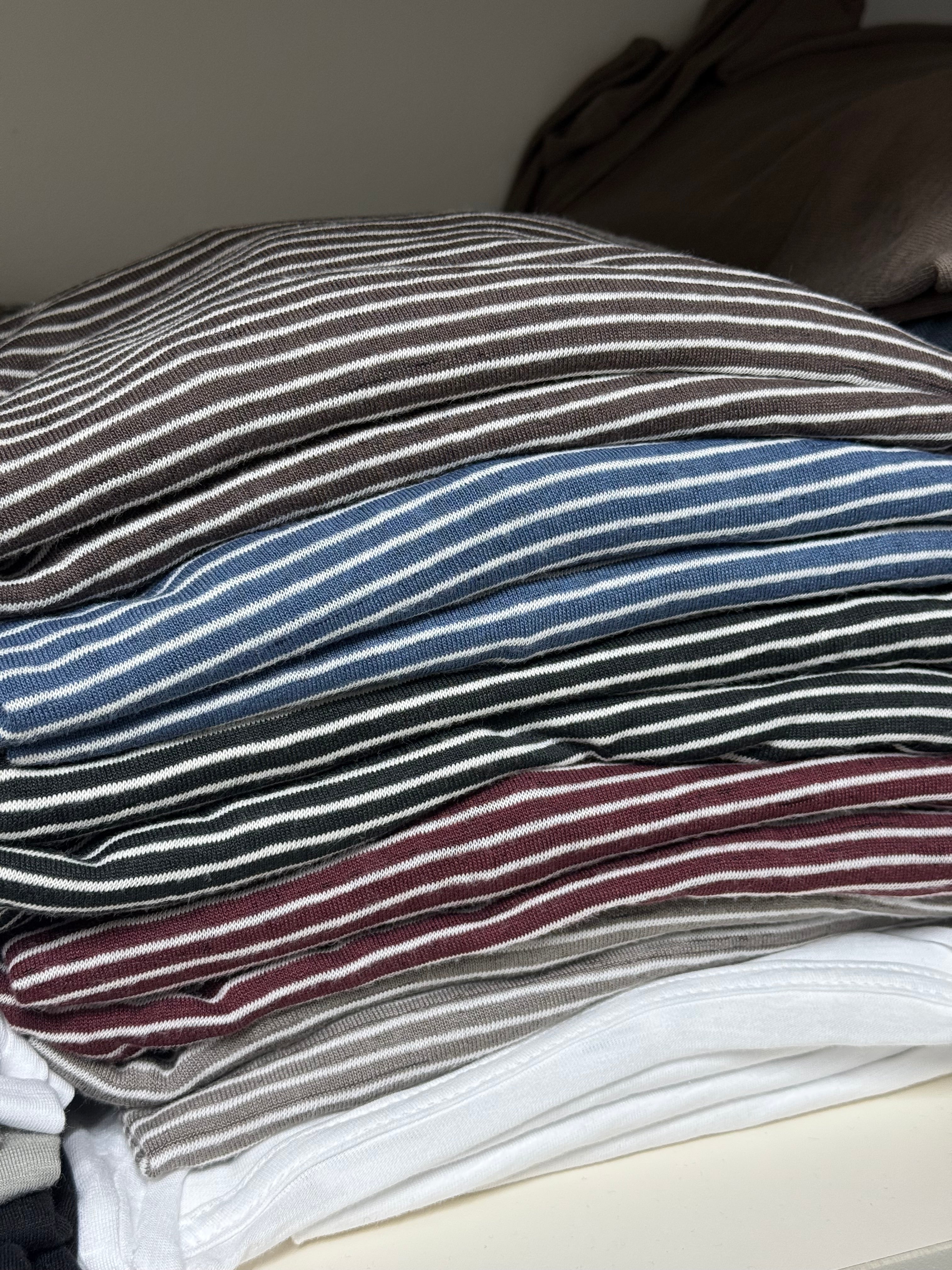 חולצה ארוכה פסים - בורדו