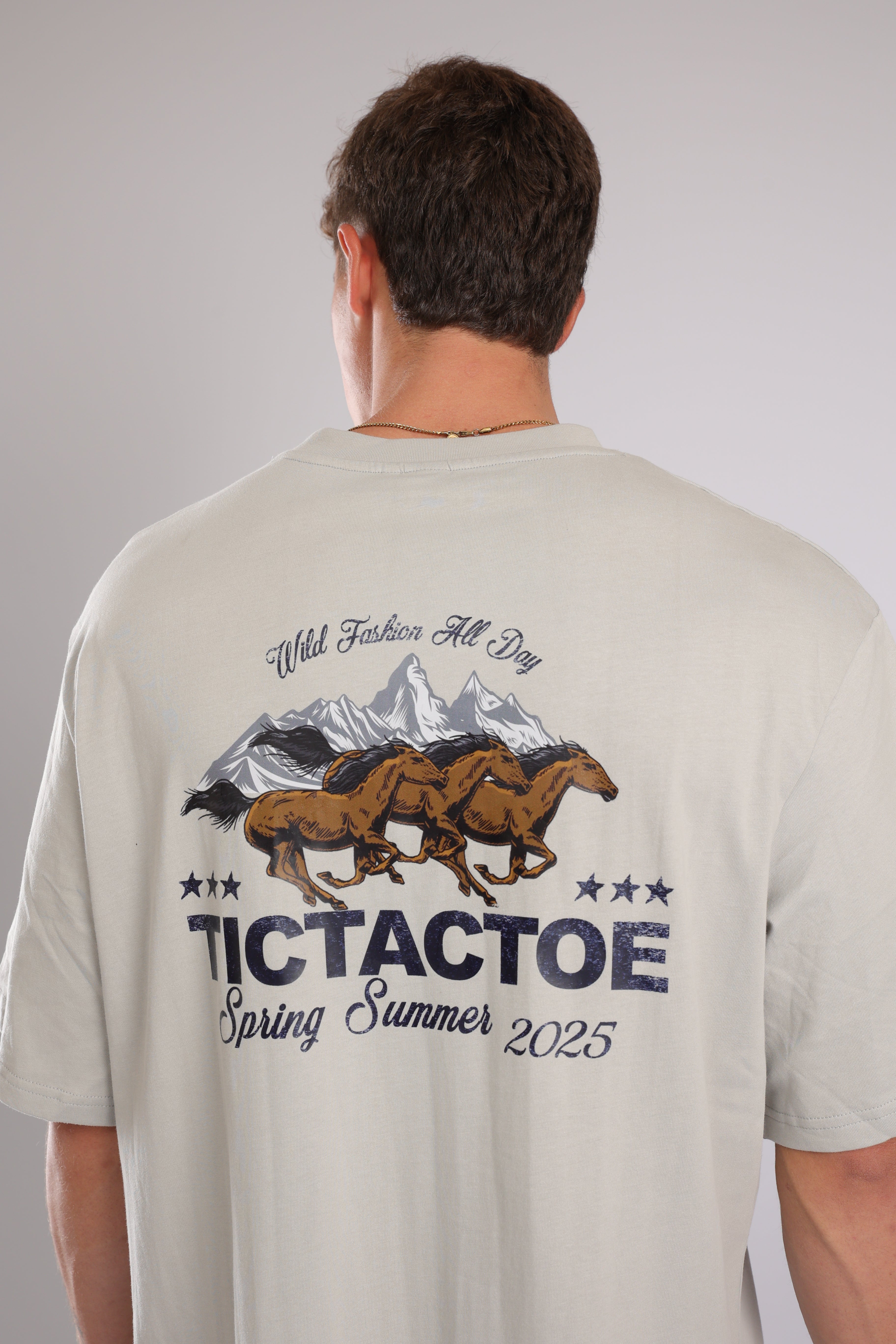 חולצה WILD HORSES - אפור