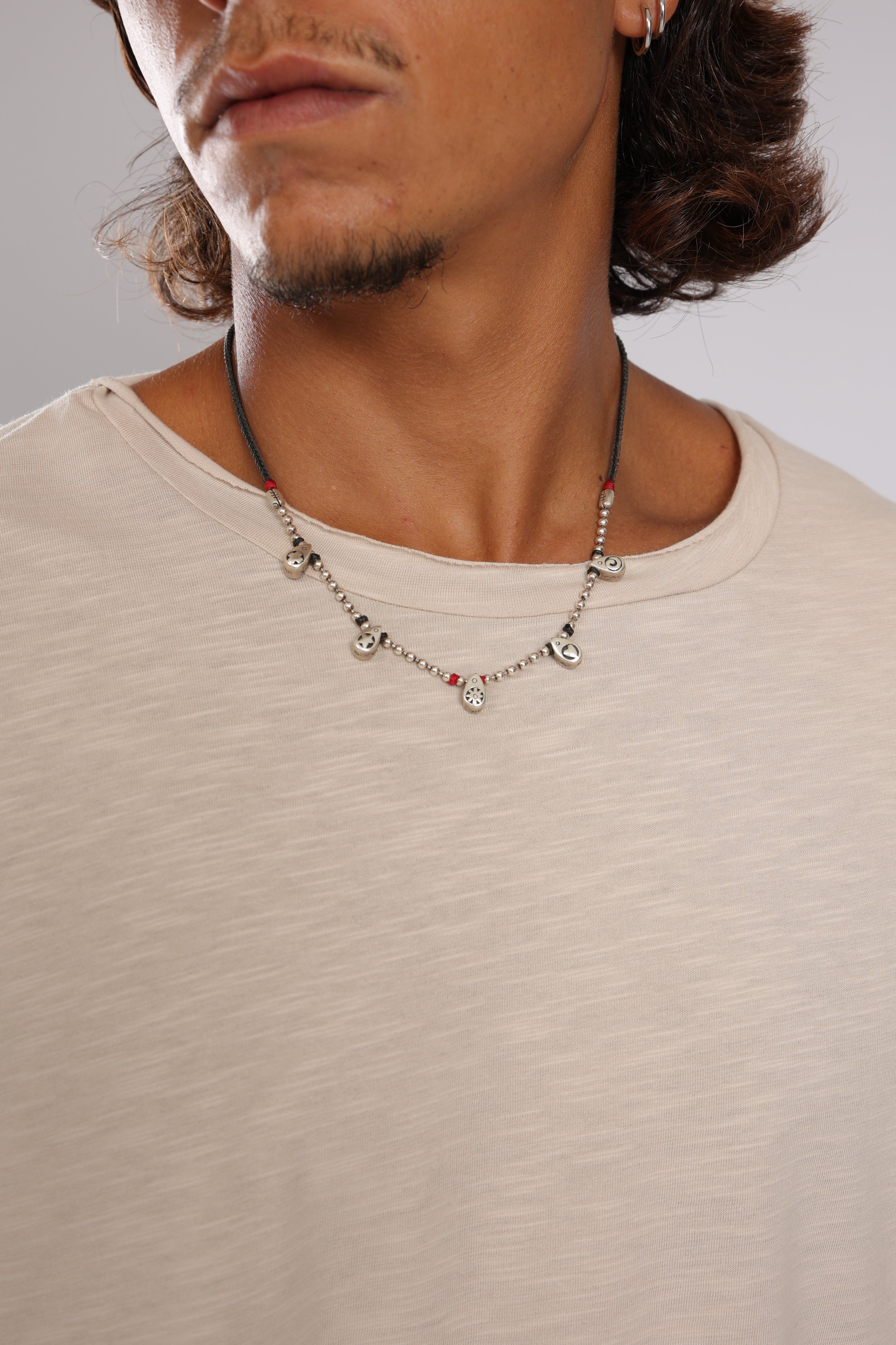 חולצה ארוכה כותנה - אבן