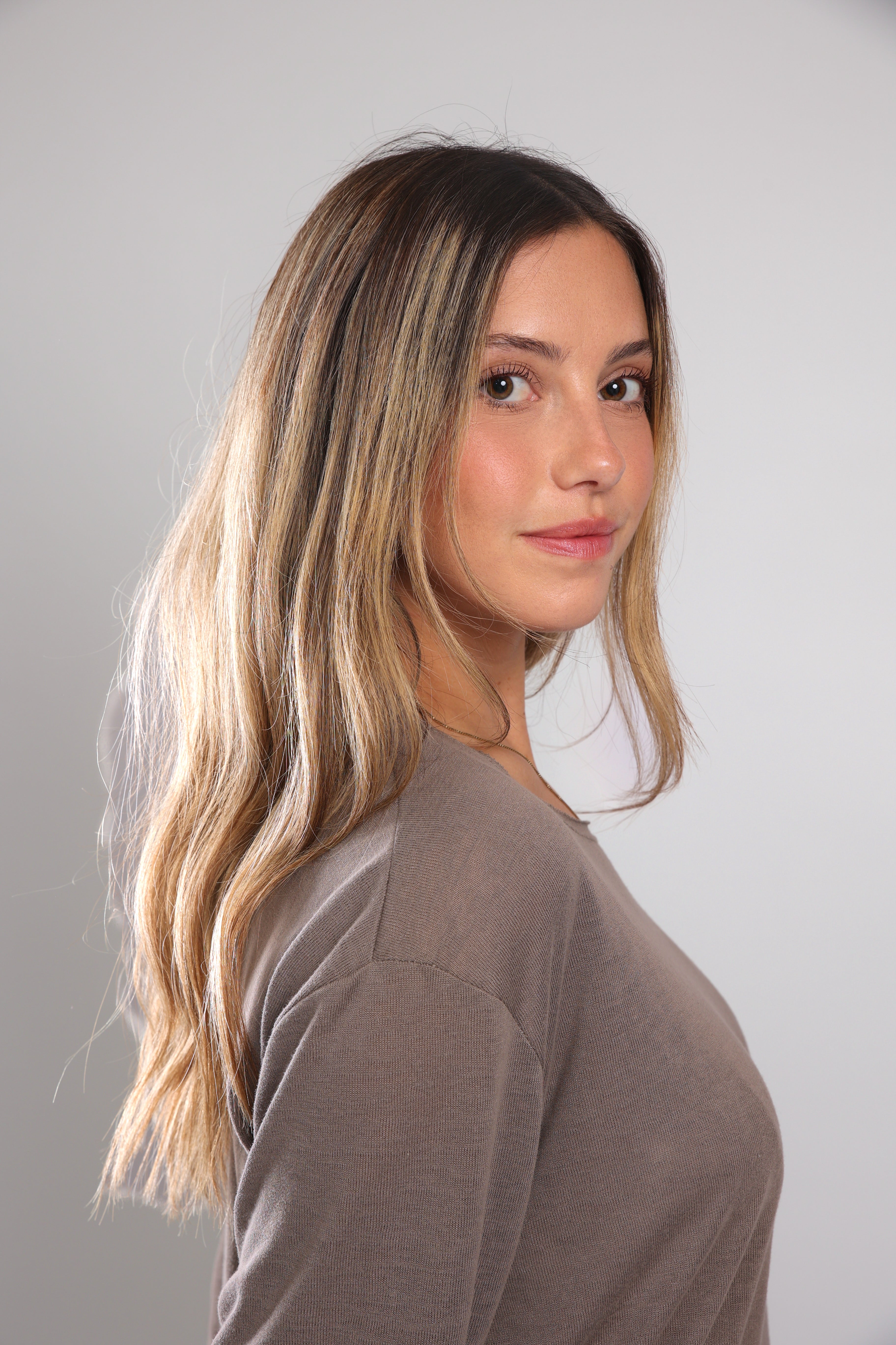 חולצה ארוכה לנשים - חום