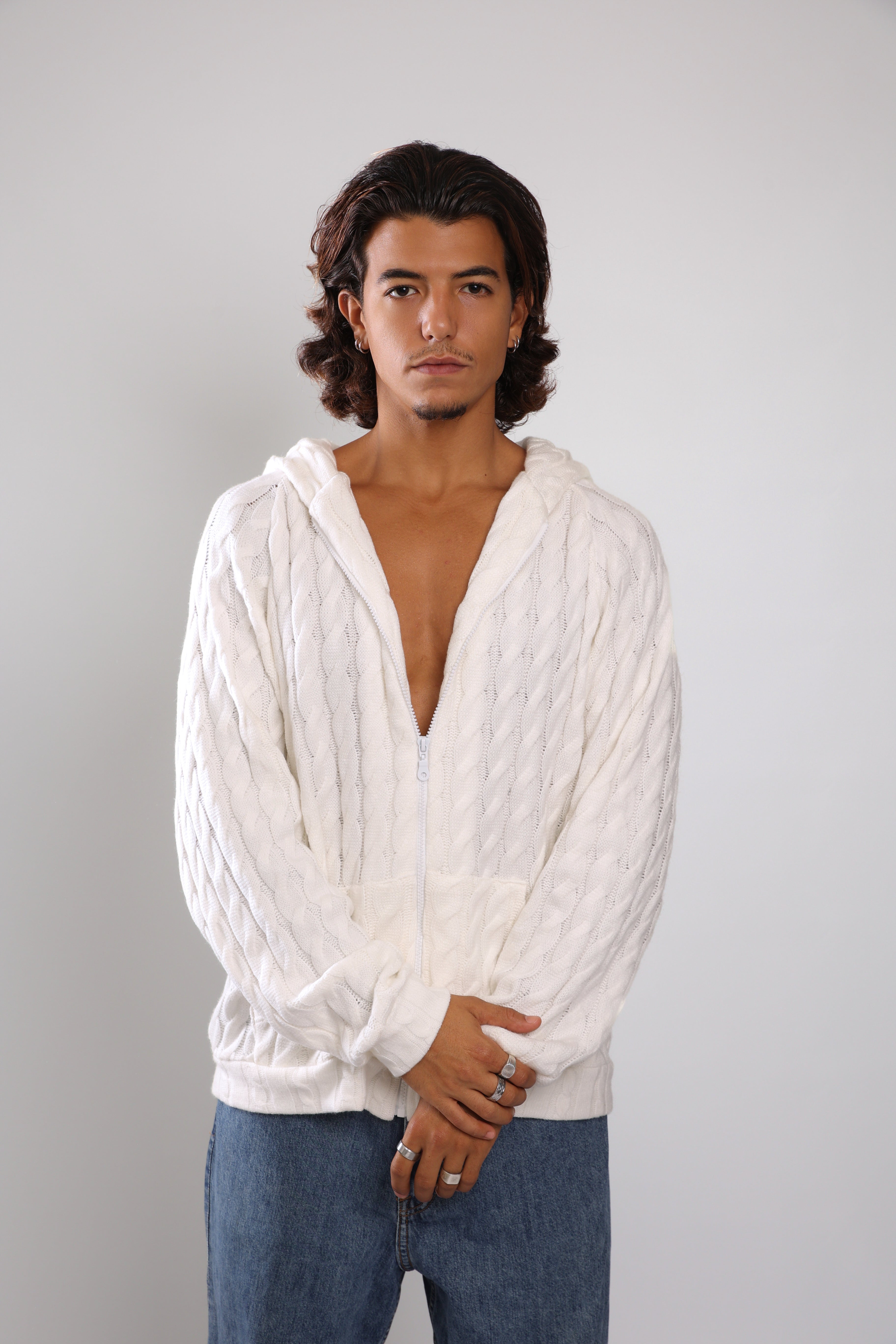 שריג צמות - לבן