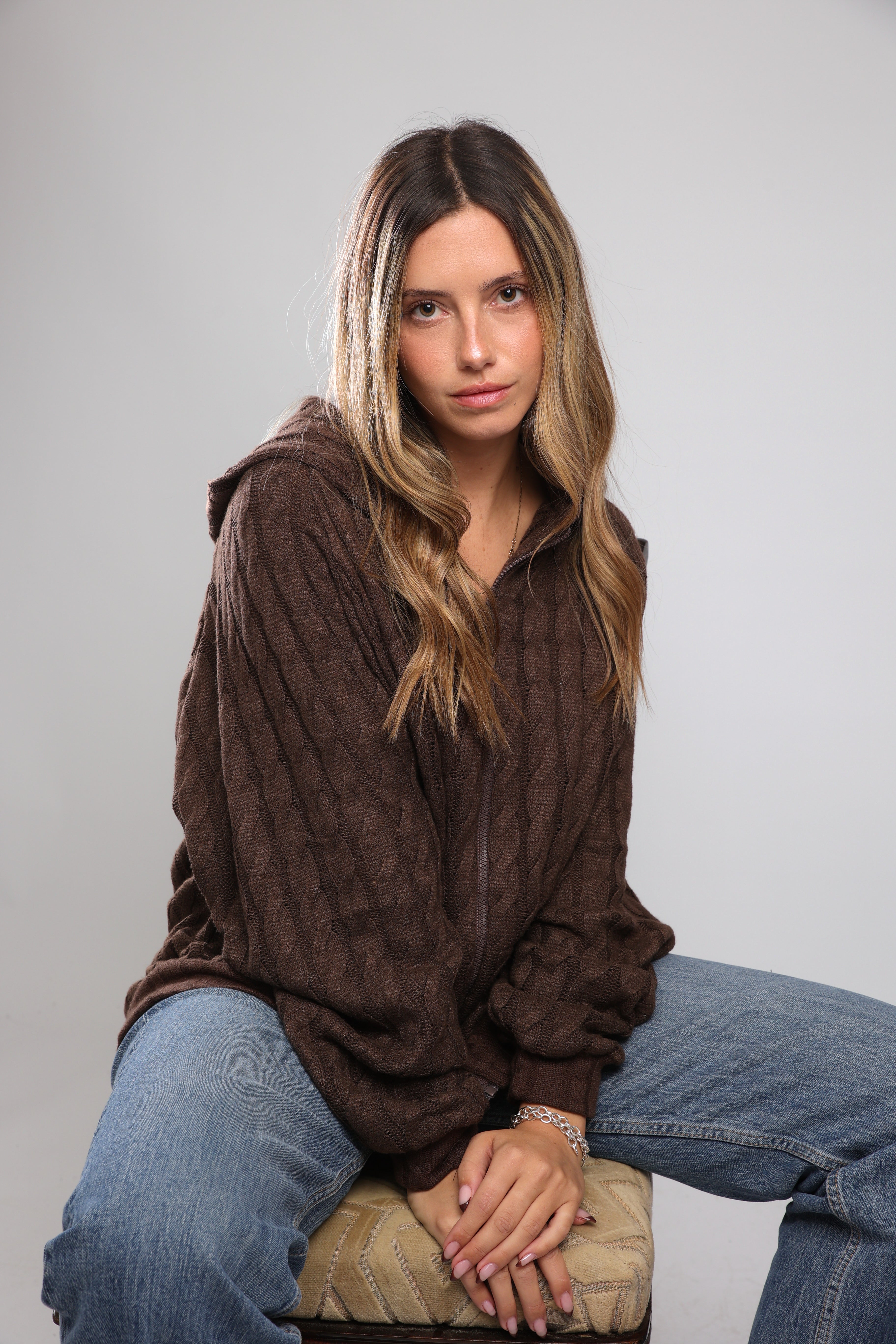 שריג צמות לנשים - חום