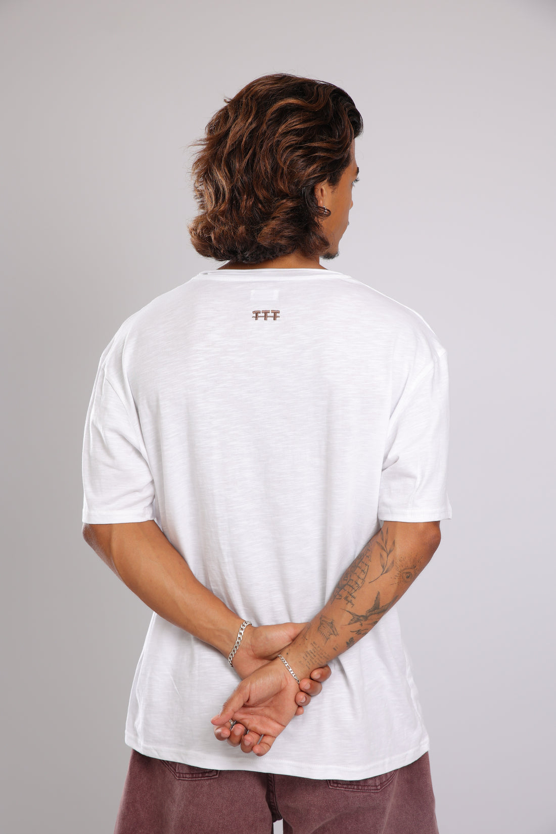 חולצה קצרה כותנה - לבן