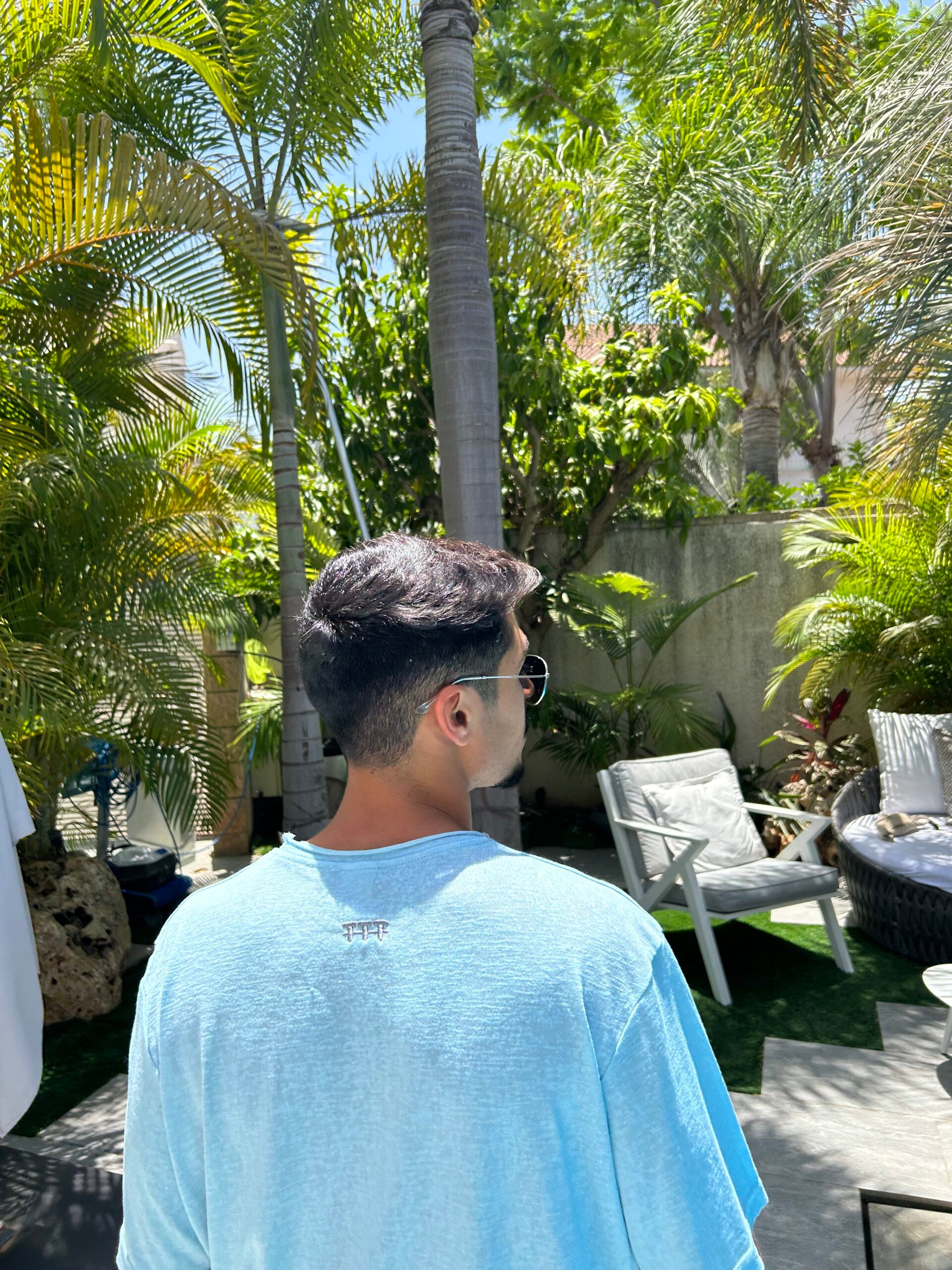 חולצה לגברים פשתן - תכלת