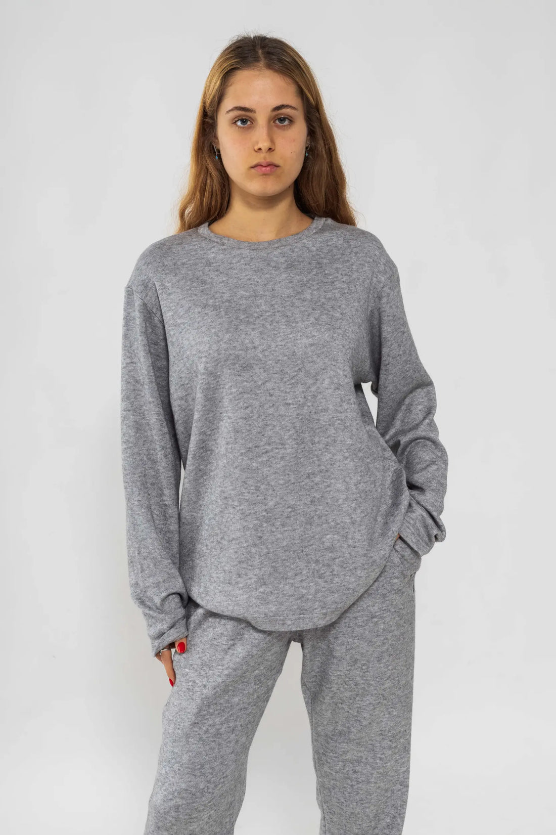 אפור מלאנז ROYALTY - סריג לנשים