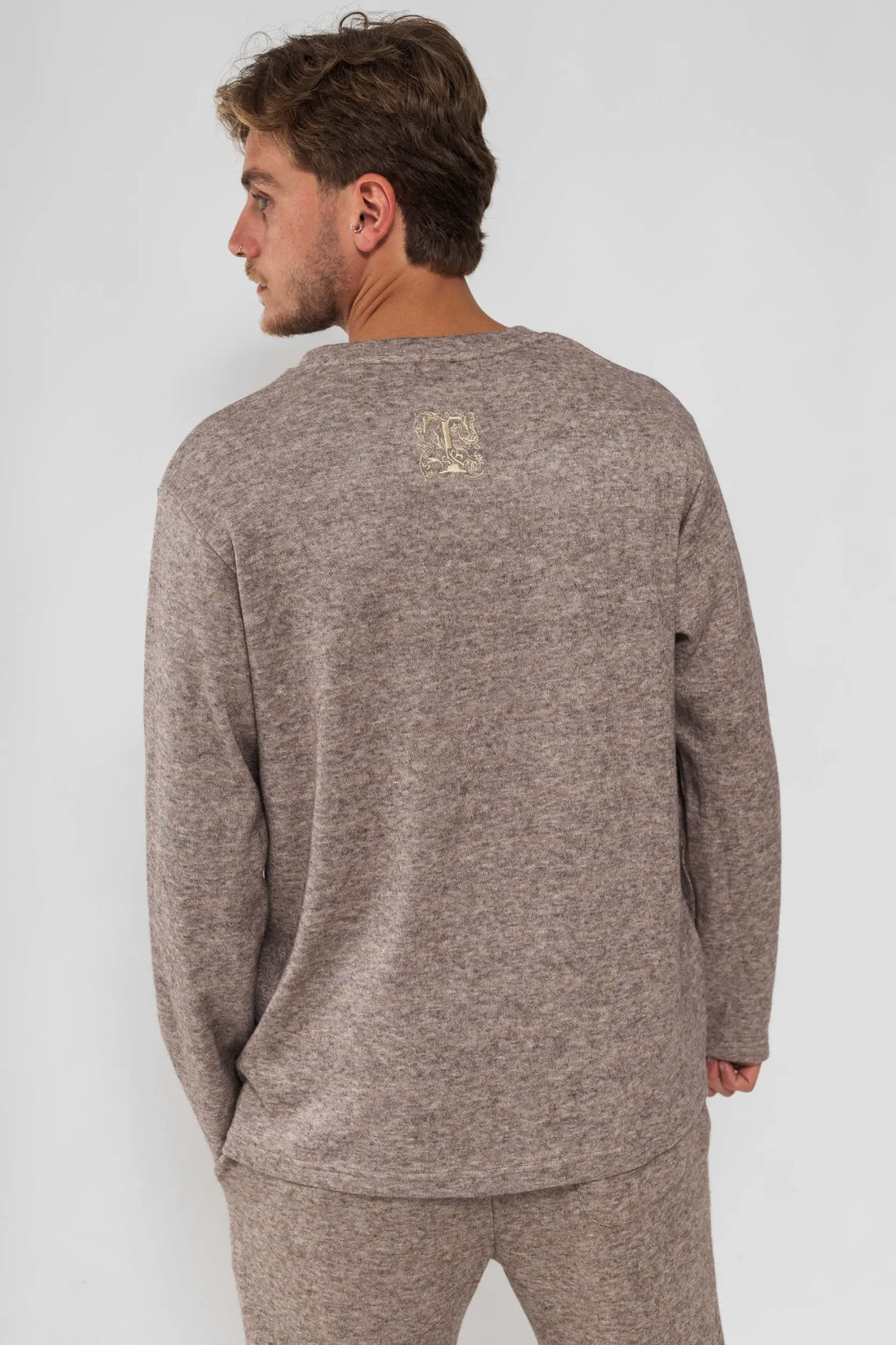 חום כהה ROYALTY - סריג לגברים