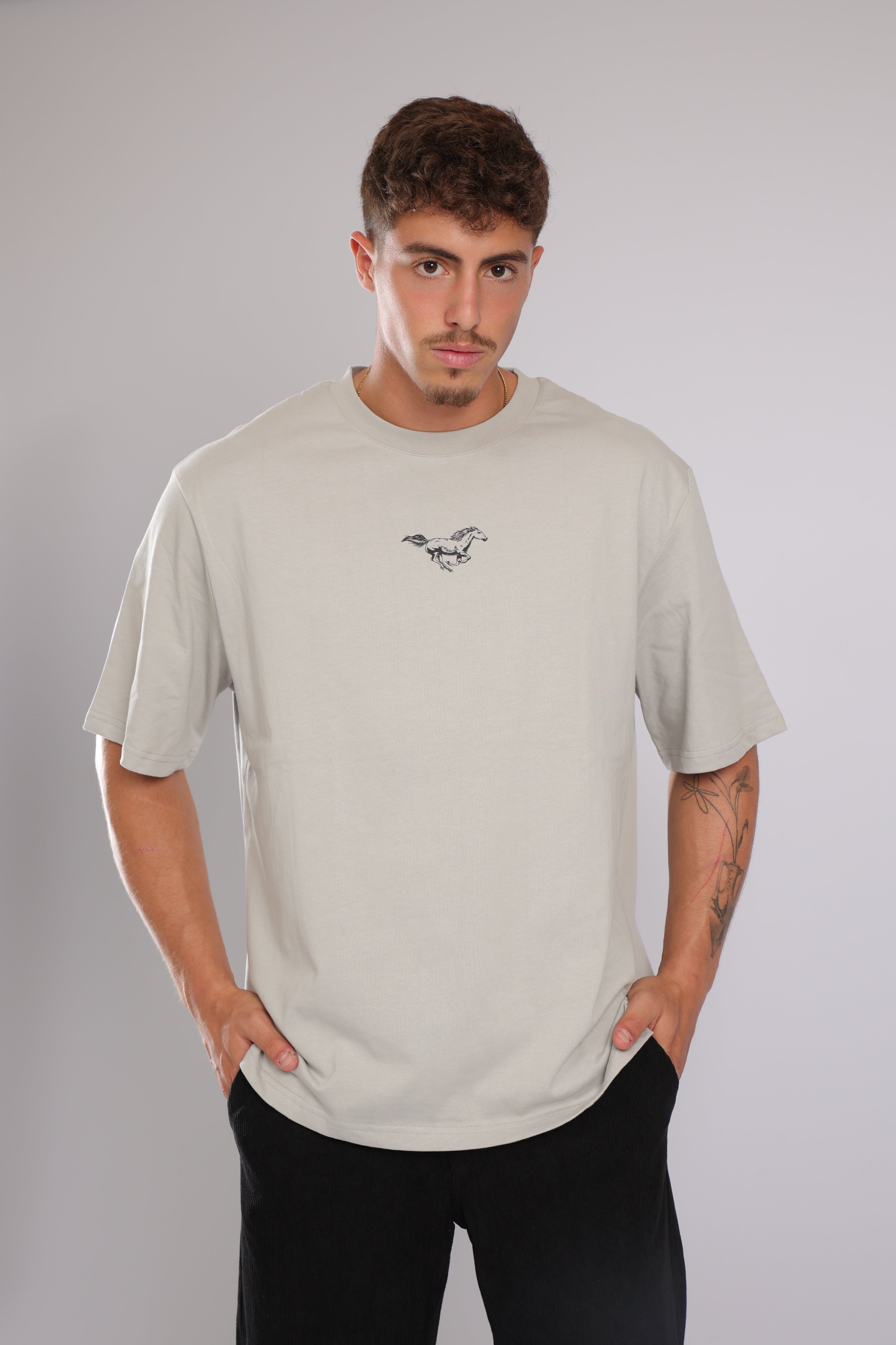 חולצה WILD HORSES - אפור