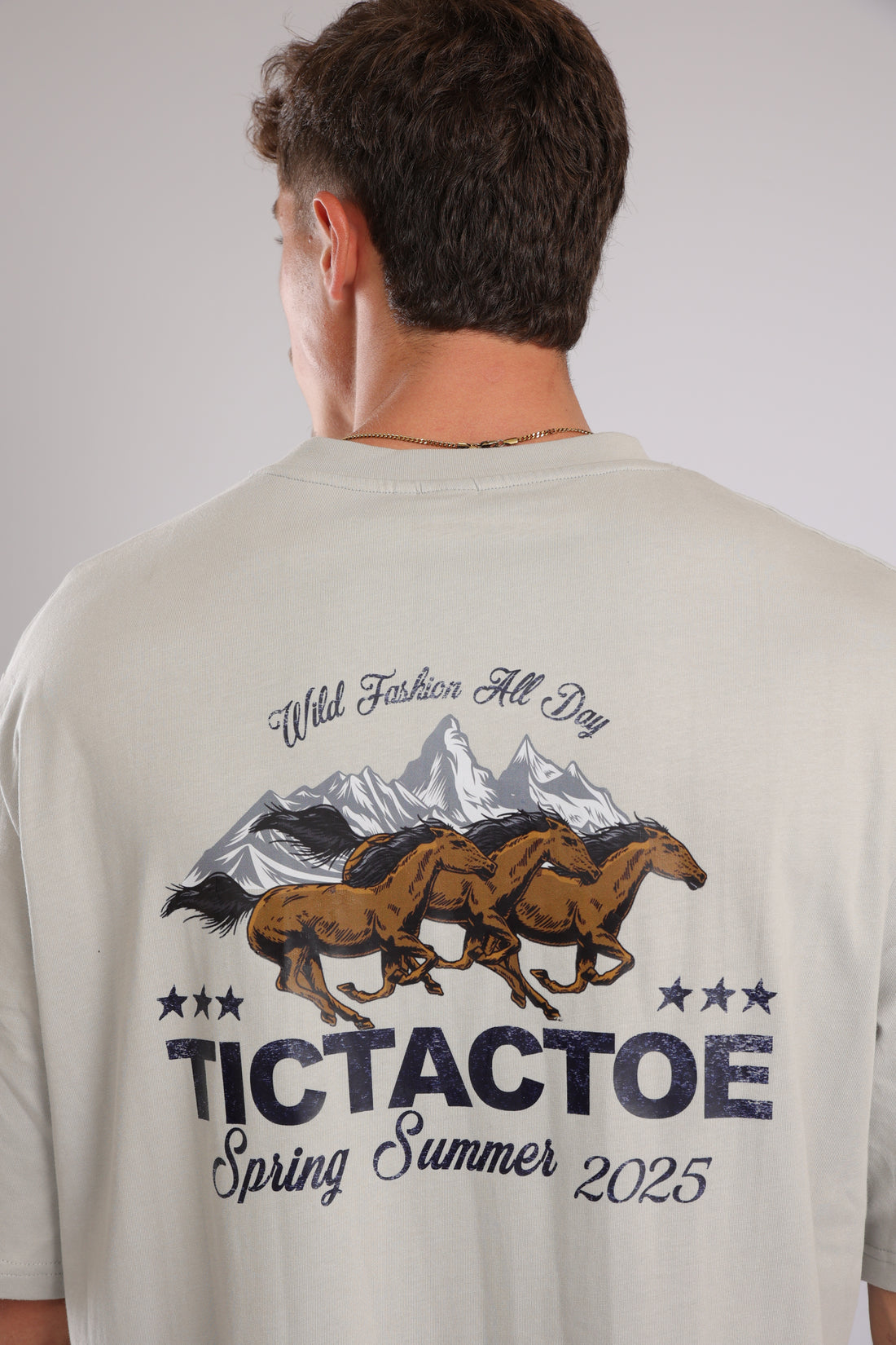 חולצה WILD HORSES - אפור