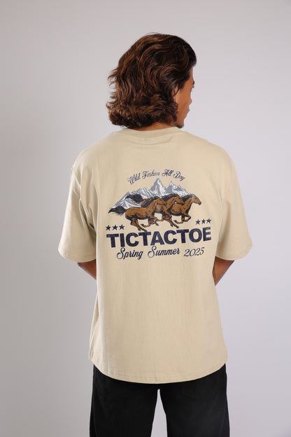 חולצה WILD HORSES - בז&