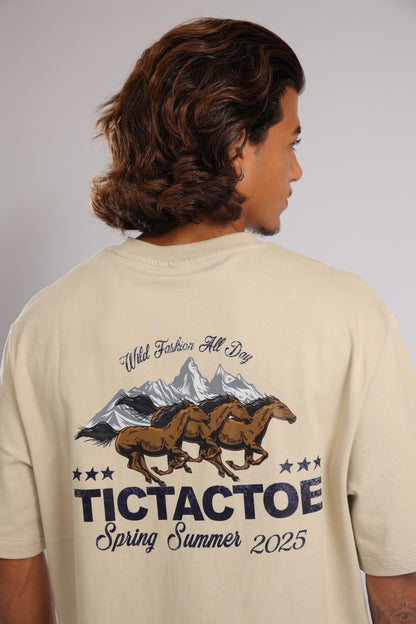 חולצה WILD HORSES - בז&