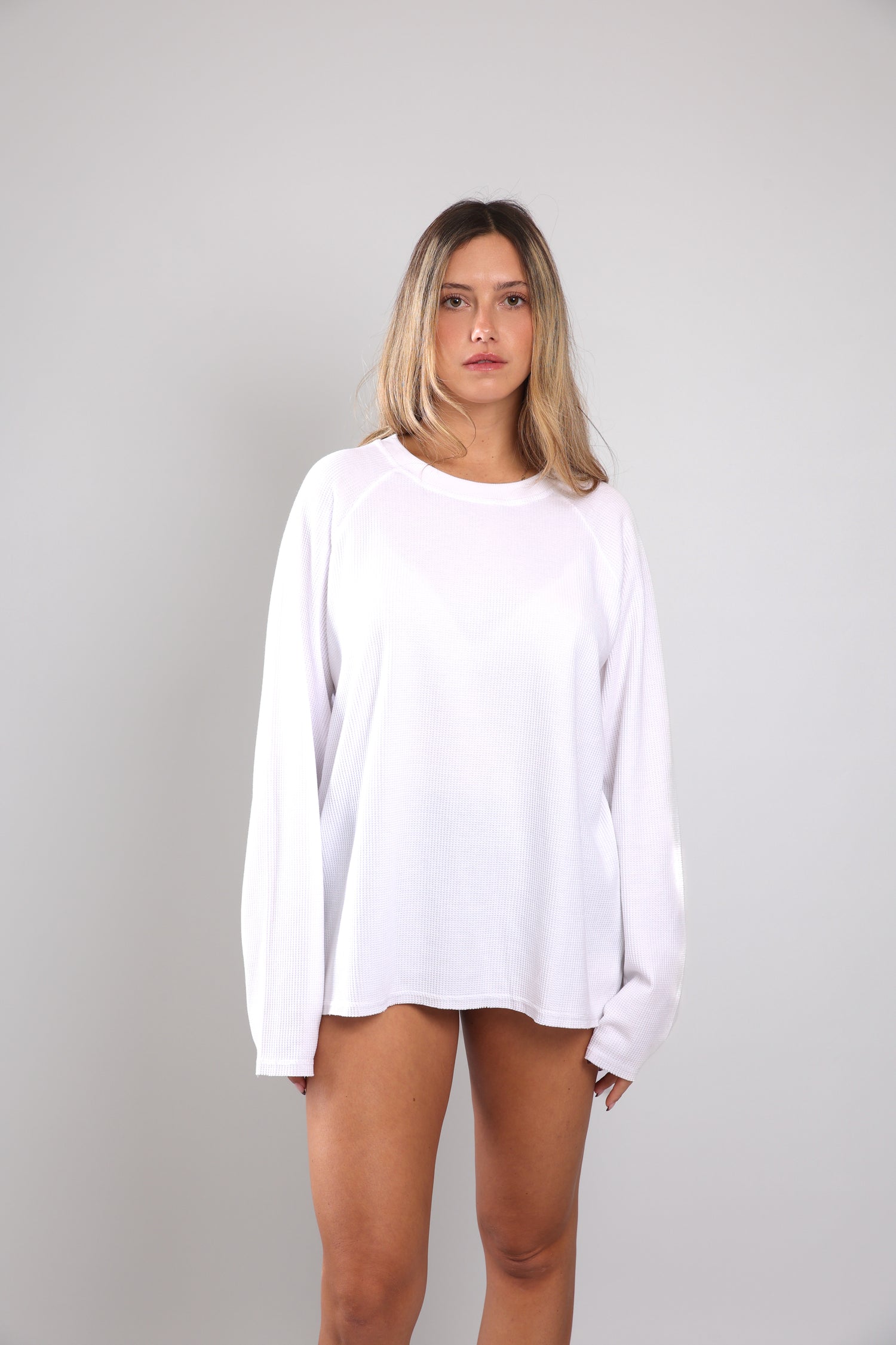 שריג וואפל לנשים - לבן