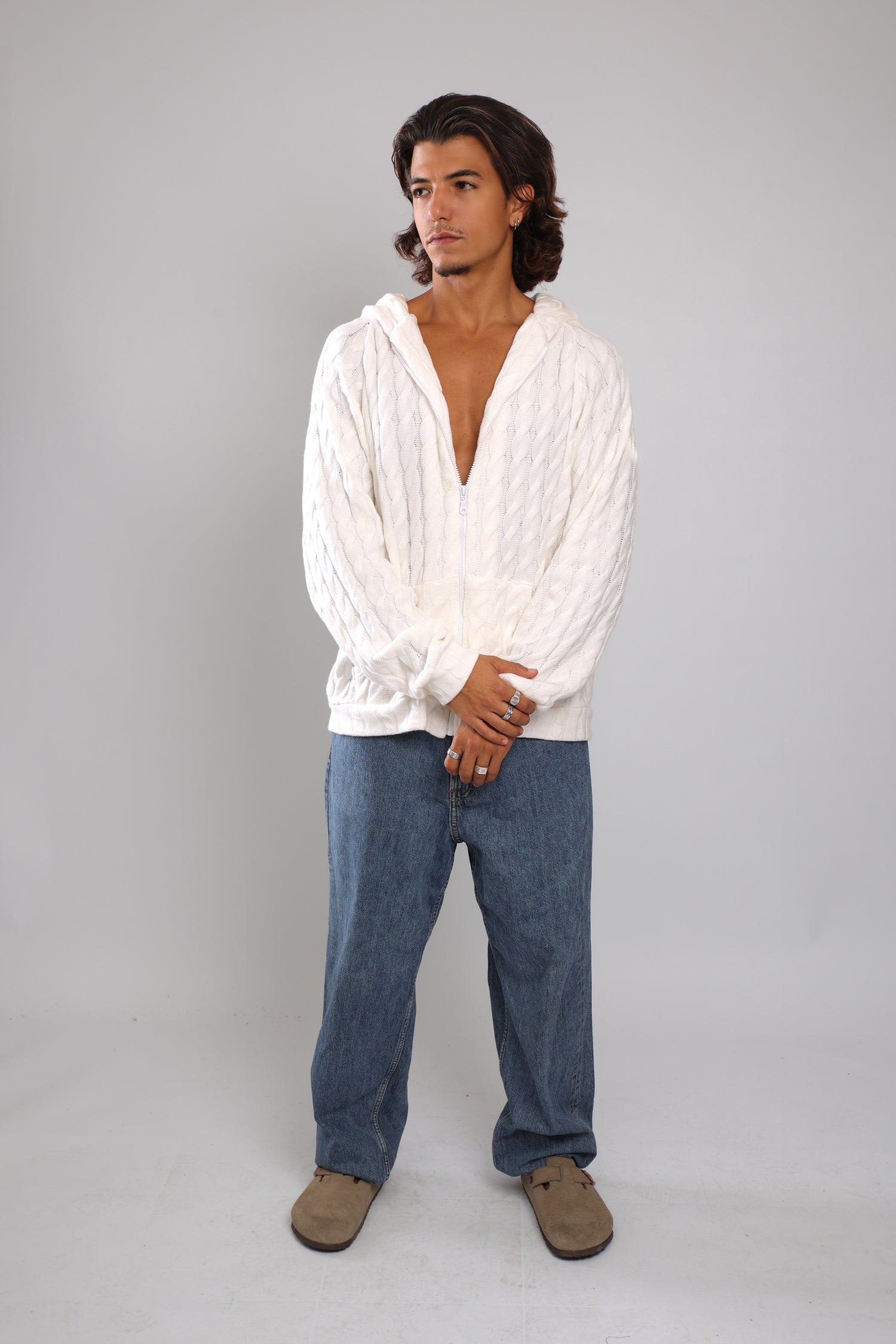 שריג צמות - לבן