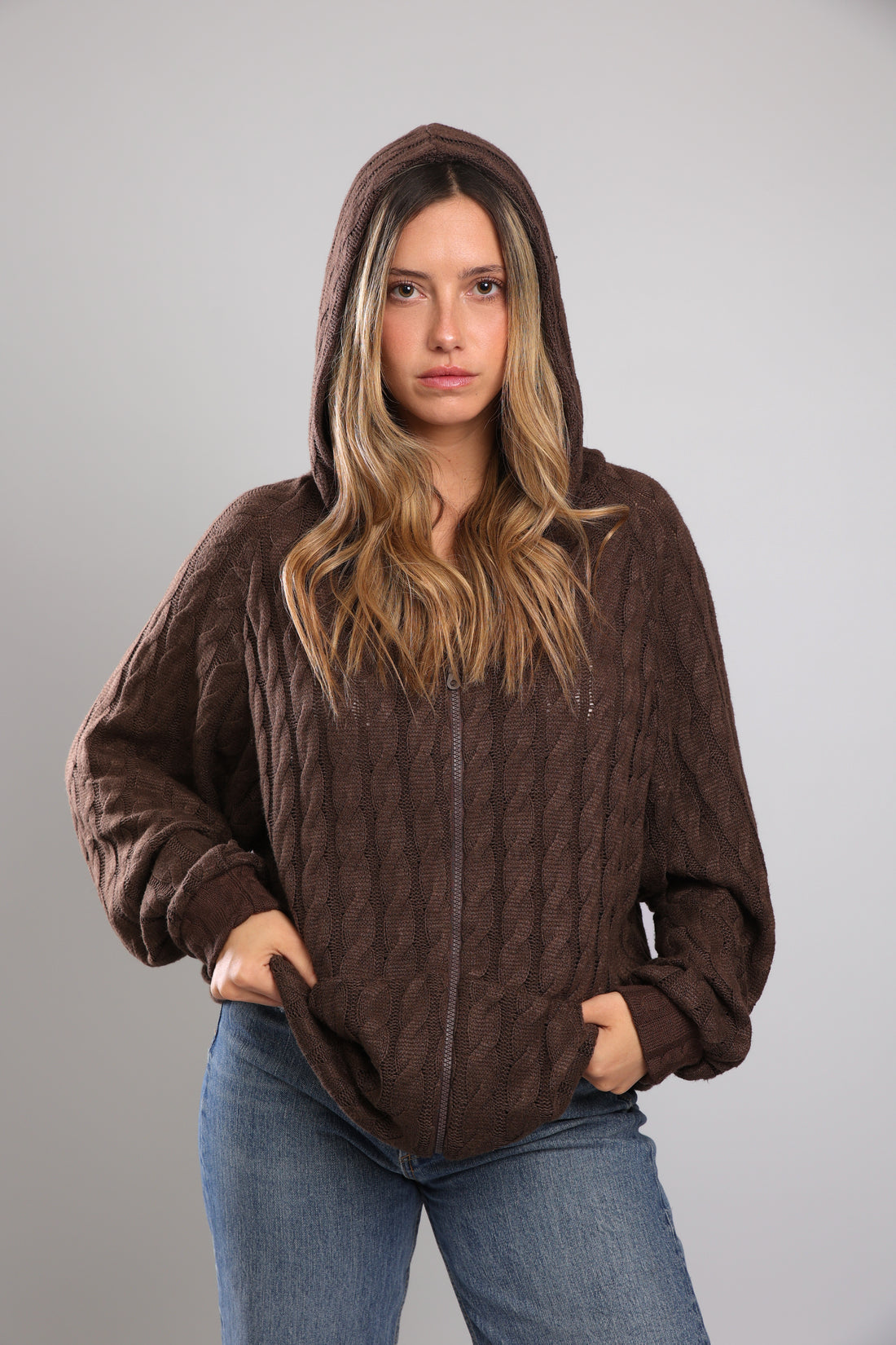 שריג צמות לנשים - חום