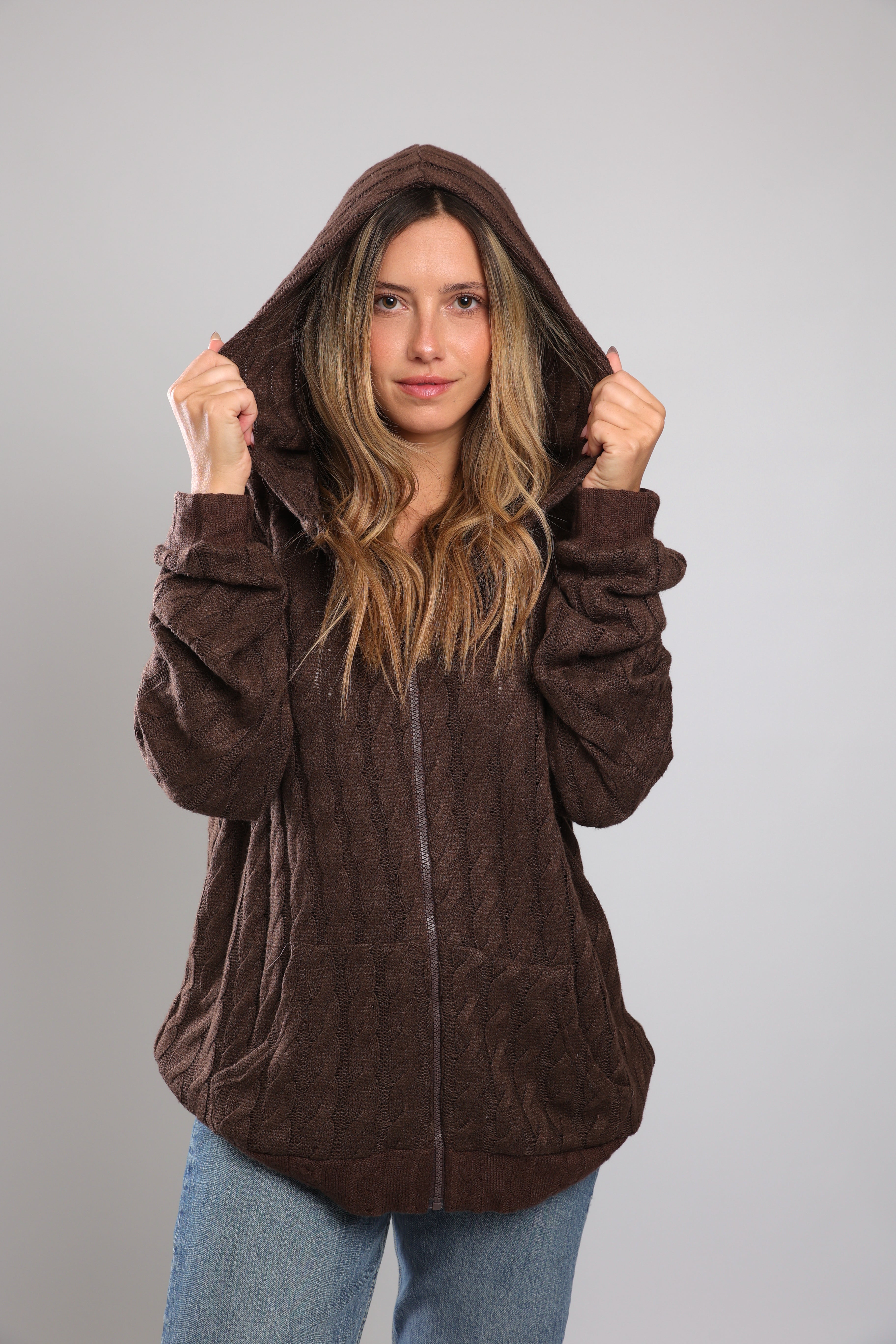 שריג צמות לנשים - חום