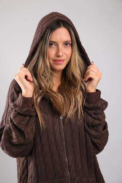 שריג צמות לנשים - חום