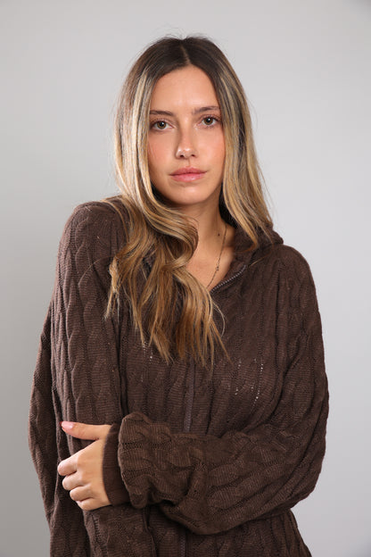 שריג צמות לנשים - חום