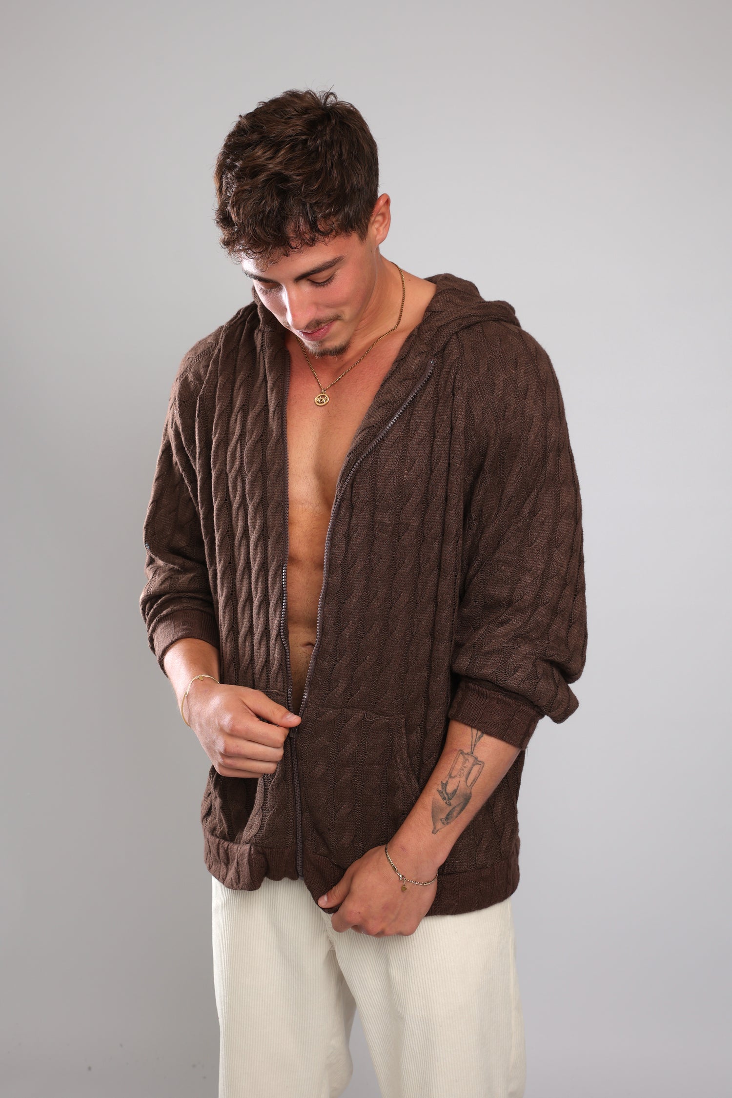 שריג צמות - חום