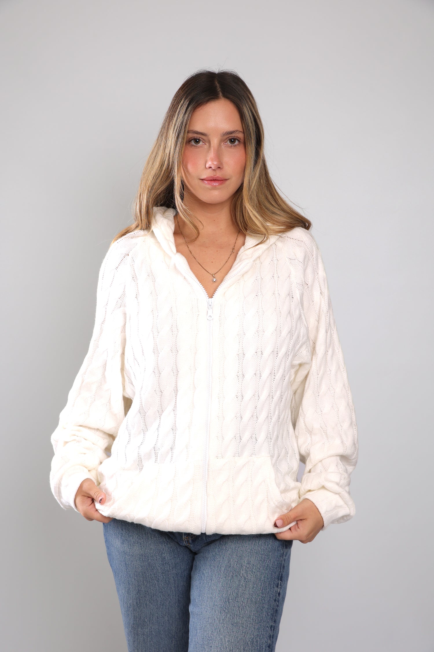 שריג צמות לנשים - לבן