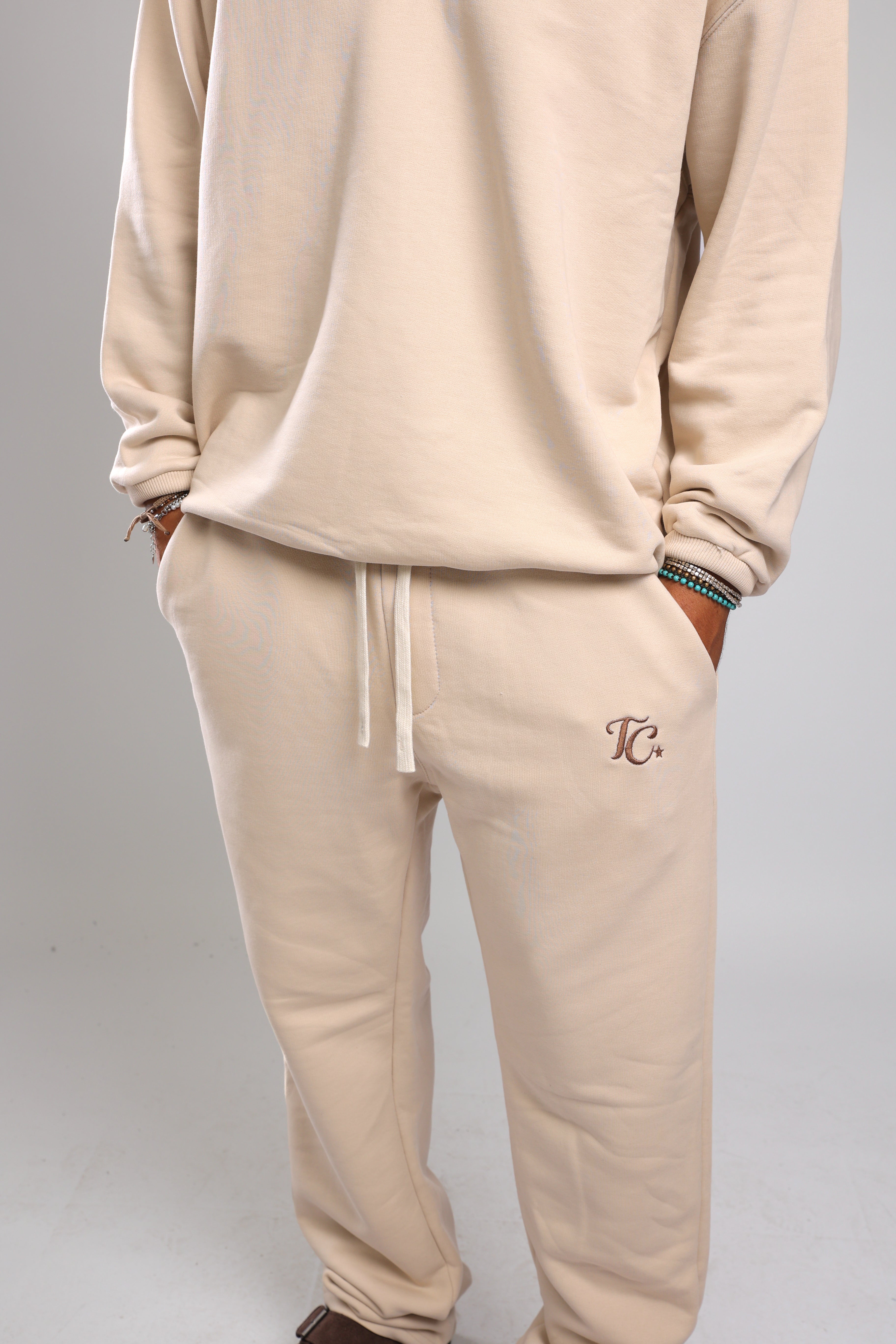 מכנס פרנץ טרי - קרם