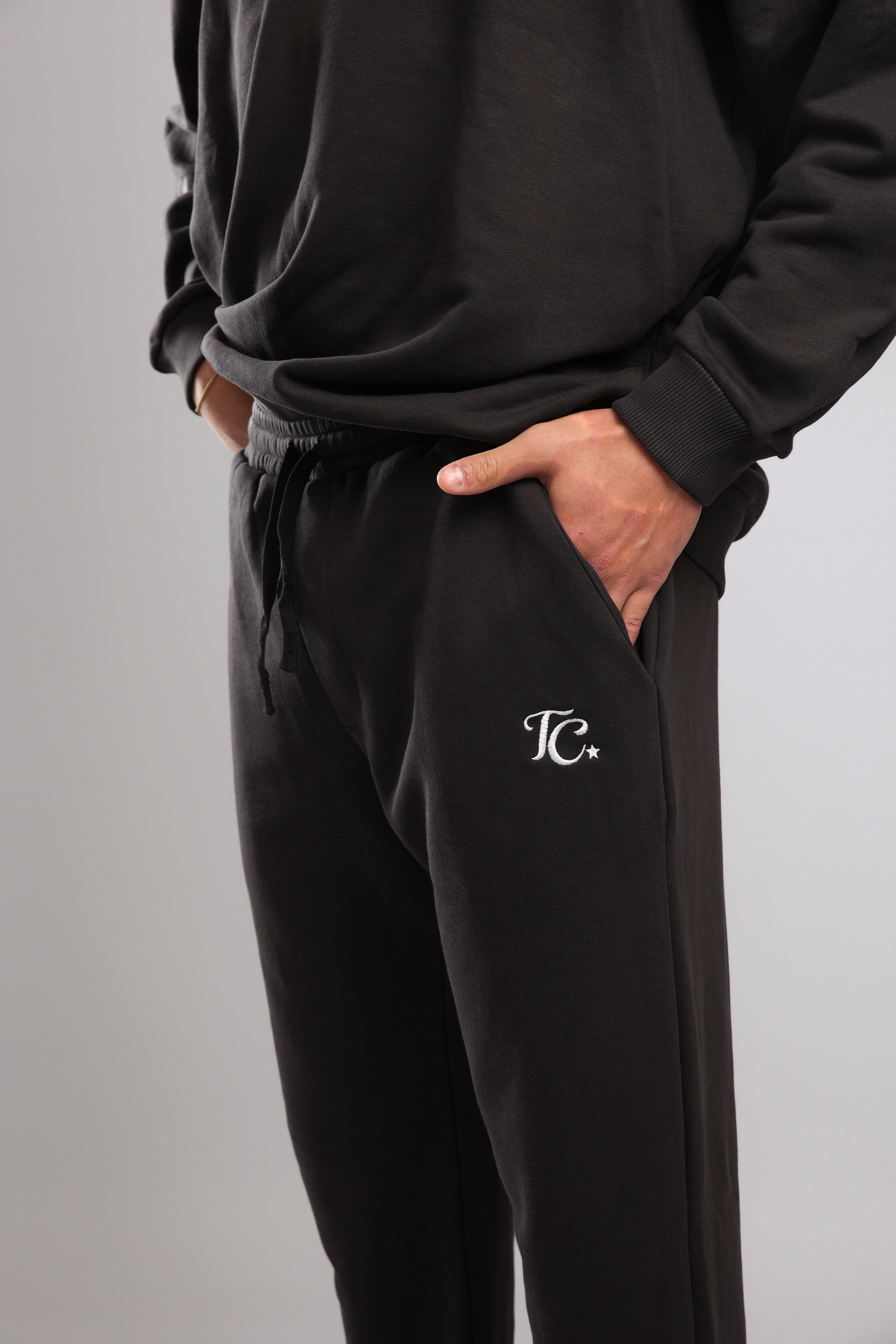 מכנס פרנץ טרי - פחם