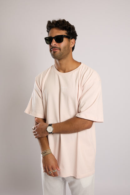 חולצה קצרה מכונת תפירה - ורוד בהיר
