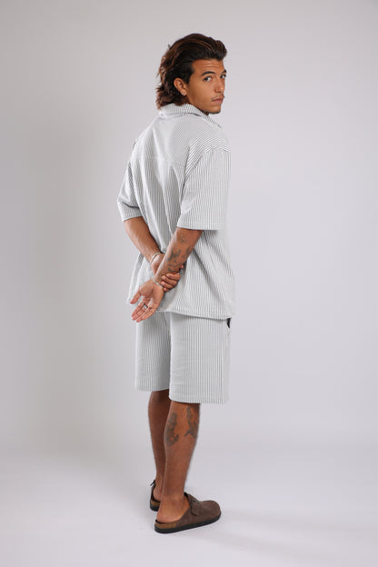 מכנס פסים - אפור