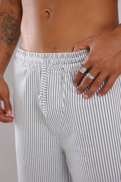 מכנס פסים - אפור