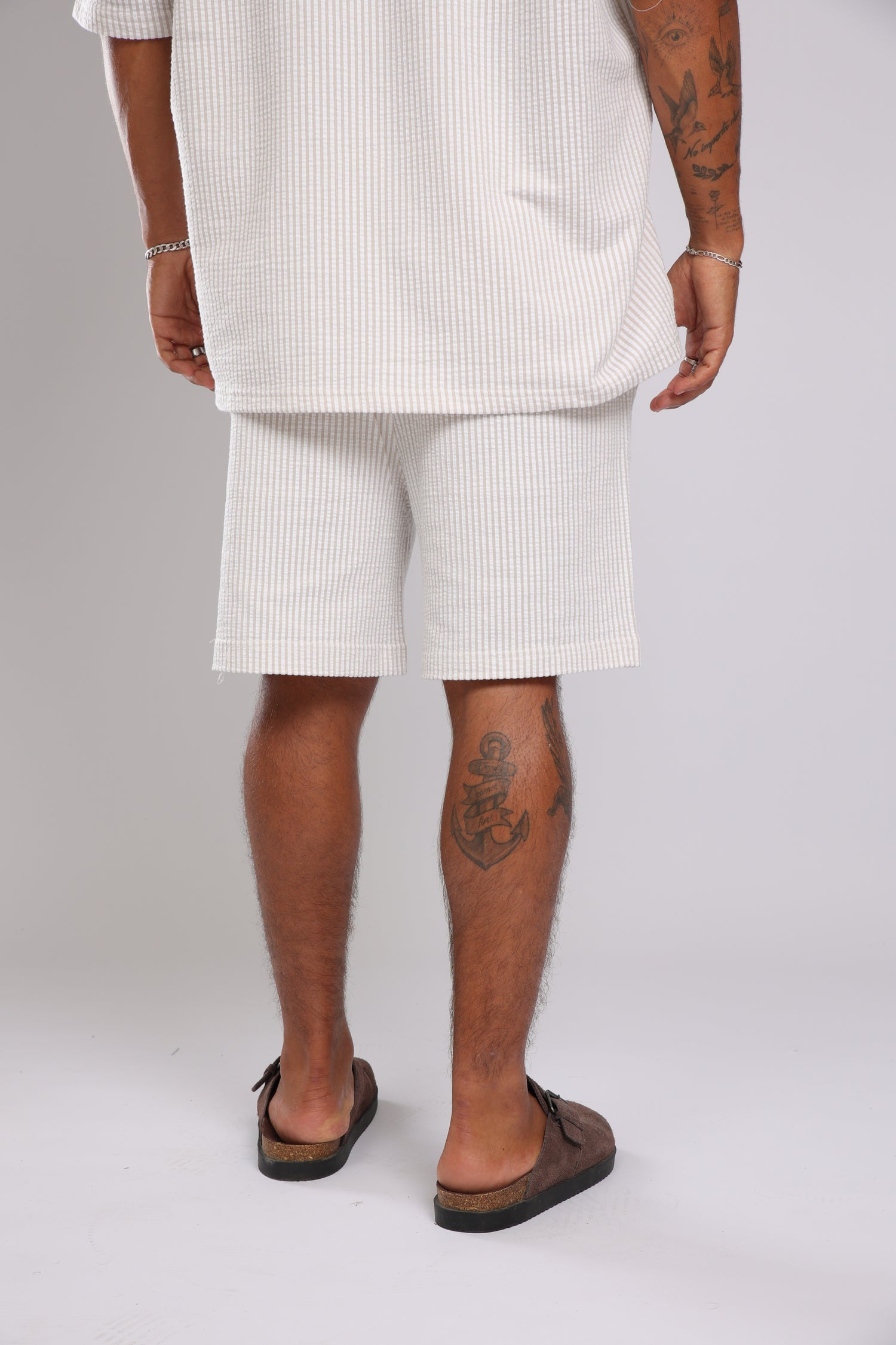 מכנס פסים - שמנת