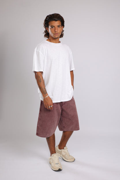 חולצה קצרה כותנה - לבן