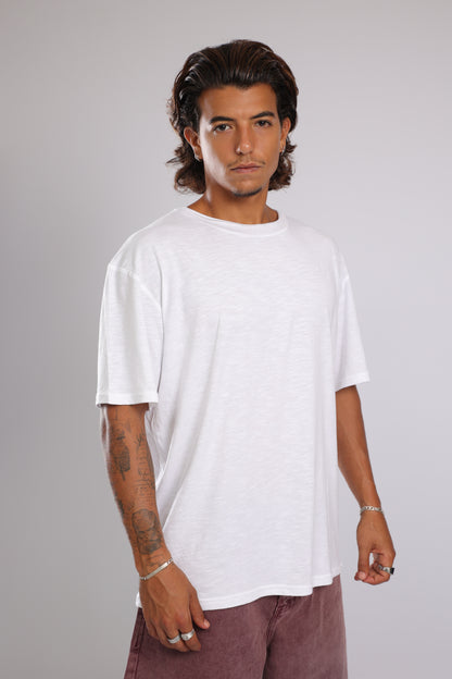 חולצה קצרה כותנה - לבן