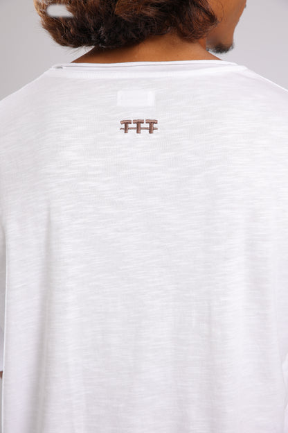 חולצה קצרה כותנה - לבן